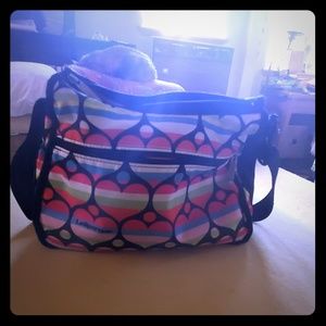 Classic Hobo LeSportsac multi colored heart bag